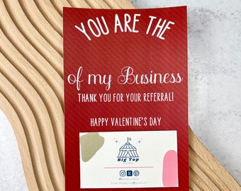 Digital Download Valentine Referral Card Realtor Valentine Real estate Heart of my Business Realtor Pop by Tag Valentine Client appreciation