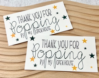 Open House Popping by Tag popcorn Real Estate Agents Thank You Gift Business giveaway Realtor Referral Gift Client Appreciation Teacher Gift