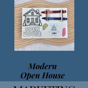Open House Coloring Card Realtor Marketing Tool Broker Business Promotion Material Child Entertainment giveaway Activity Viewing Game Kids image 9