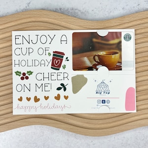 Christmas Coffee Gift Card Realtor Coffee Referral Real Estate Pop By Christmas Holiday Marketing Realtor Mailer Coffee Teacher Gift Card