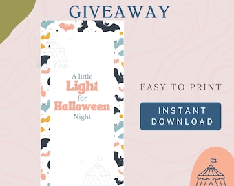 Halloween Realtor Tag Open House Giveaway Idea Real Estate Marketing Material Digital Download Favor Glow Stick Light Night Printable