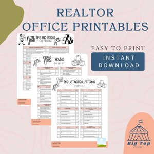 Moving Checklist Printable Decluttering Planner Digital Download Real Estate Listing Preparation Guide Template Relocation Planning Tool