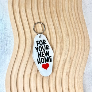 Retro Hotel New Home Keychain Realtor Closing Gift New Home Gift Congratulations Closing keychain Real Estate marketing housewarming gift