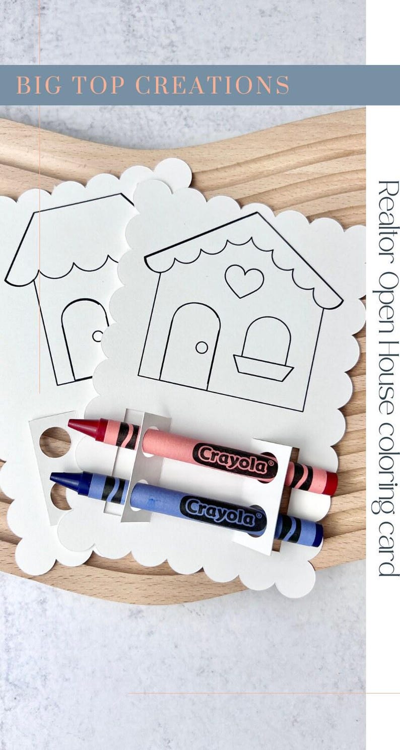 Kit de entretenimiento infantil con tarjetas para colorear de agentes inmobiliarios, hoja de actividades para niños, herramienta de marketing inmobiliario, decoración para sala de estar de apartamentos, jornada de puertas abiertas imagen 8