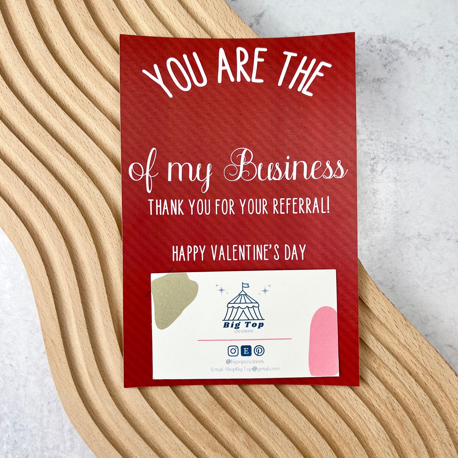 Digital Download Valentine Referral Card Realtor Valentine Real Estate