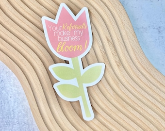 Spring Popby Marketing Real Estate Agent Appreciation Gift Tag Referral Realtor Bloom Business Card Holder Client Contact Housing