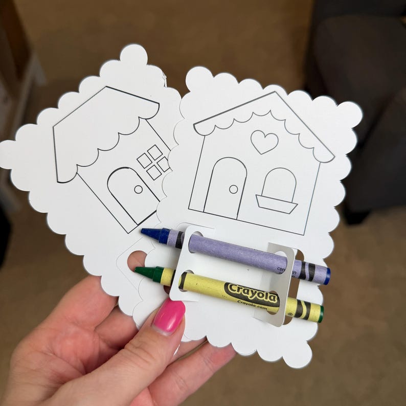 Kit de entretenimiento infantil con tarjetas para colorear de agentes inmobiliarios, hoja de actividades para niños, herramienta de marketing inmobiliario, decoración para sala de estar de apartamentos, jornada de puertas abiertas imagen 2
