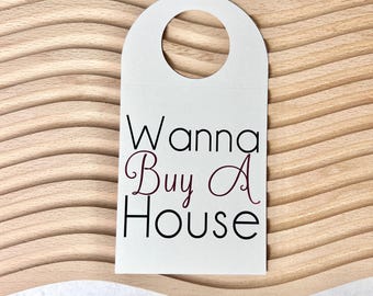 Realtor Marketing Tag Water Bottle Open House Promotional Item Client Appreciation Gift Idea Real Estate Agent Tool Property Showing New
