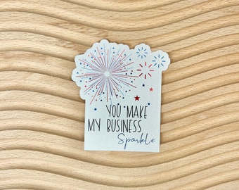 July 4th Referral Realtor Pop by Tag Sparkler Referral Tag Real Estate Pop by Independence Day Pop by Client appreciation Realtor Marketing