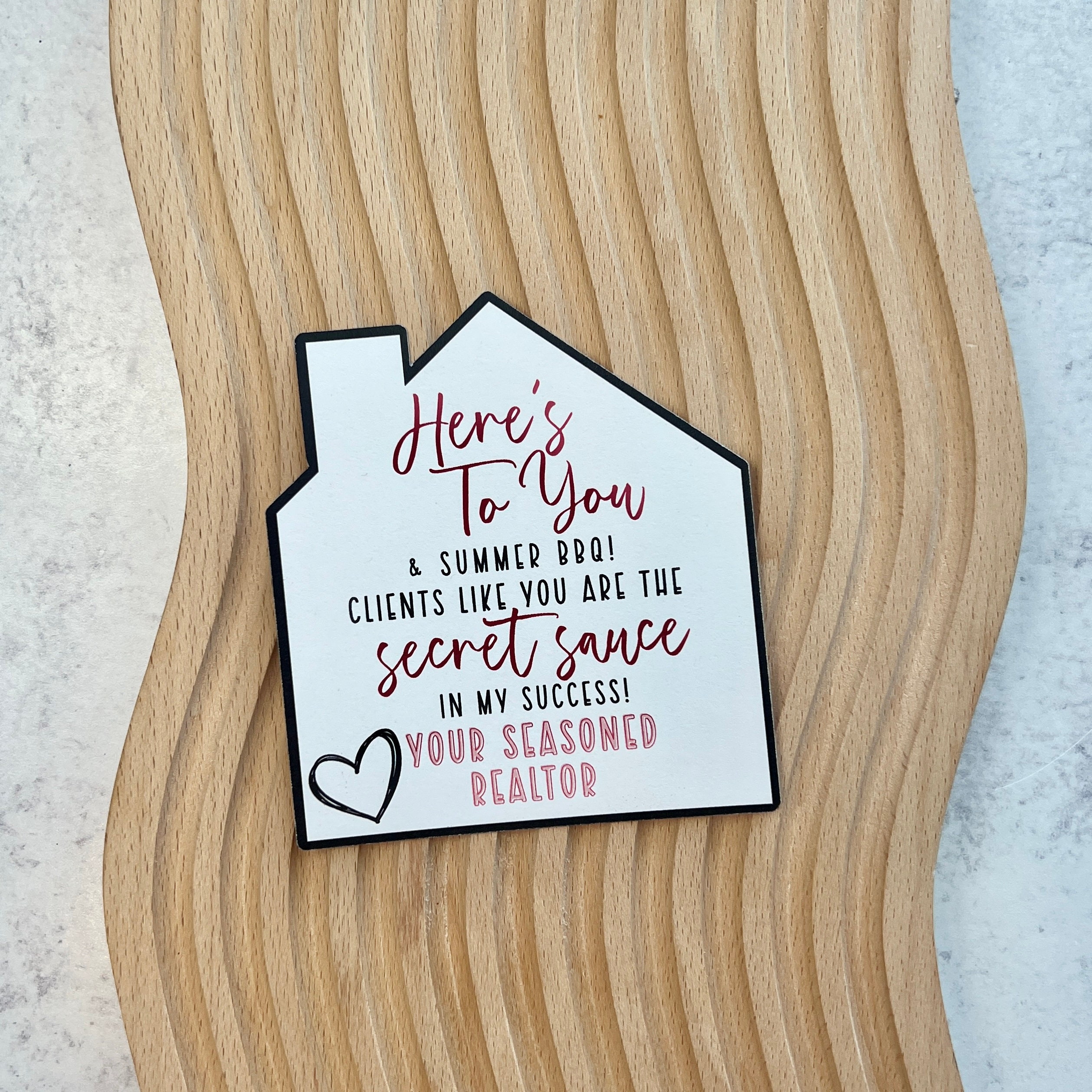 Summer BBQ Real Estate Referral Seasoned Realtor pop by Marketing gift for client Real Estate Pop By Tag Condiments Gift Realtor Referral