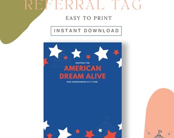 Loan Officer Referral Digital Download Pop By Tag American Dream Referral American Flag Lender Pop By Loan Officer Client appreciation