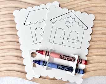 Realtor Coloring Card Kid Entertainment Kit Children Activity Sheet Real Estate Marketing Tool Apartment Living Room Decoration Open House