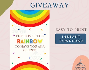 Realtor Marketing Tag Digital Download St Patrick Day Gift Open House Client Appreciation March Real Estate Pop by Over Rainbow Lucky