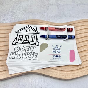 Property Viewing Game Coloring Activity Card Open House Entertainment Tool Child Engagement Resource Real Estate Marketing Material Professional Realtor Giveaway Printable Design Family Friendly Activity House Themed Artwork Client Children