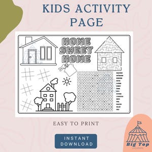 Realtor Coloring Page Open House Kids Activity Printable Digital Download Home Sweet Decoration Real Estate Agent Appreciation Client Gift