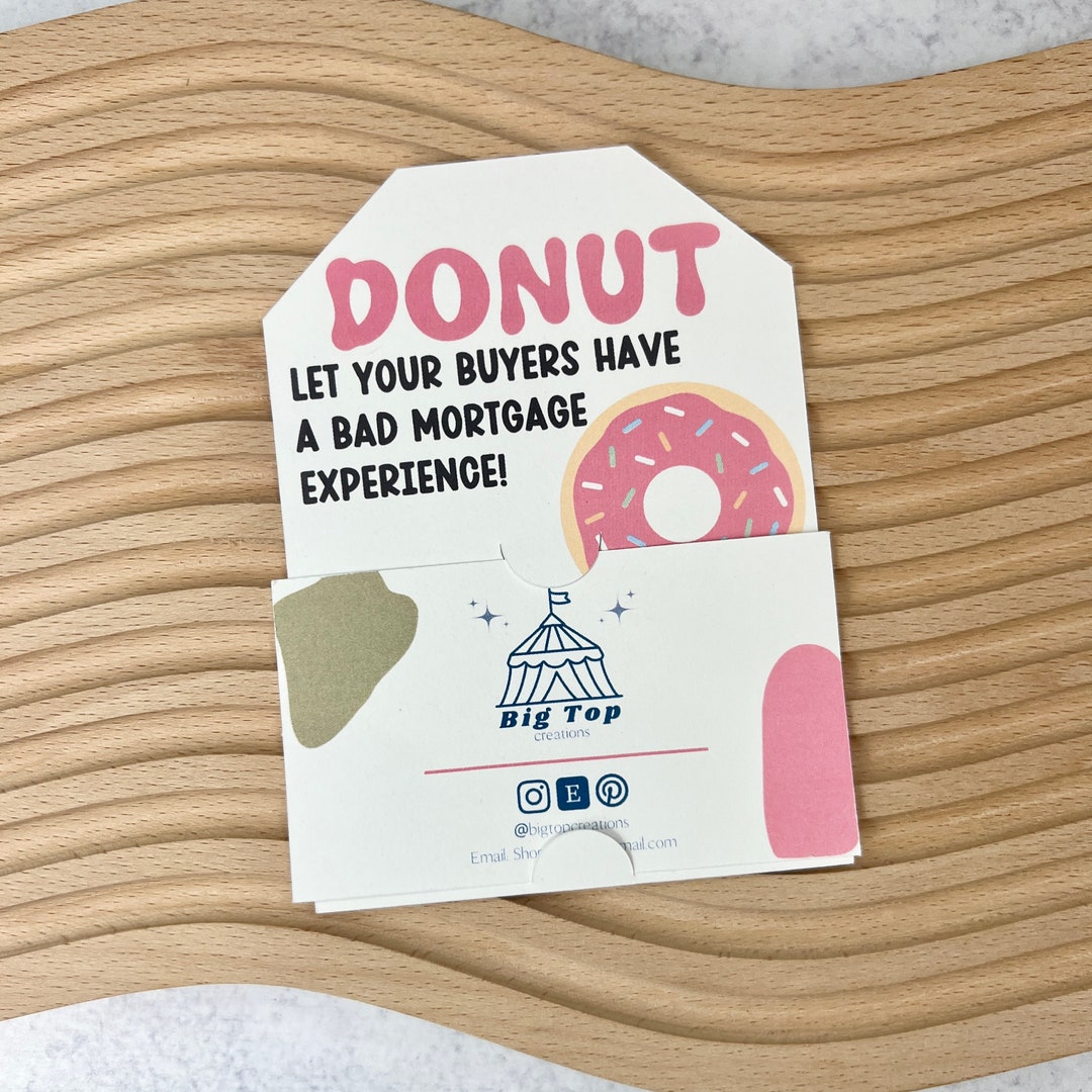 Mortgage Referral Tag Donut Marketing Tag Lender Pop by Loan Officer