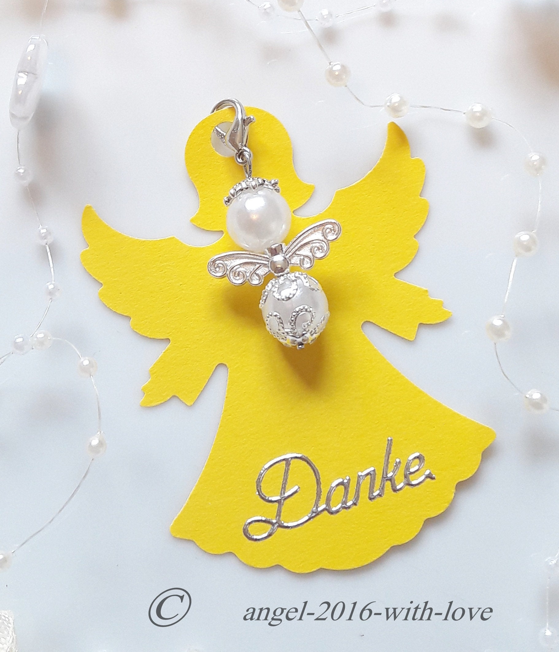 Engel-Karte-Schutzengel-Danke Gelb Tischkarten Dankeschön | Etsy