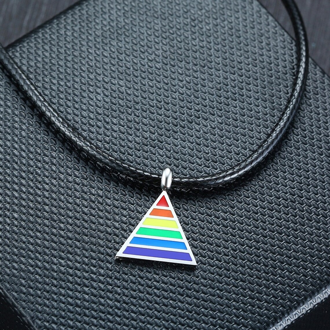 Rainbow Gay Pride Necklace Etsy