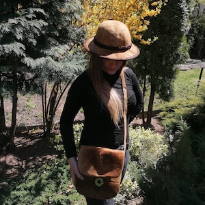 Amadou hat for women, summer hat, light, comfortable, made of vegan leather