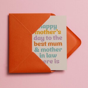 Mum & Mother in Law Mother's Day Card