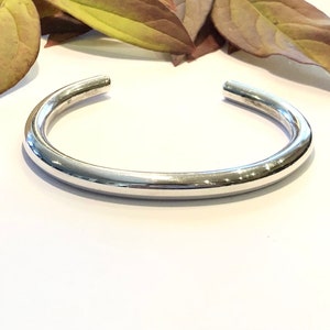 Thickest Sterling Silver Cuff Bracelet, Men&#39;s 6.55mm Heavy Silver Bracelet, Gift for Boyfriend, Solid Silver Cuff, Personalized Gift, Custom