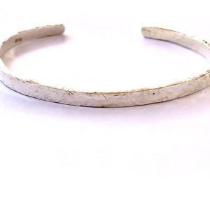 Textured Sterling Cuff, Hand Forged Jewelry, Thick 925 Silver Cuff Bracelet, Custom Sizes, Open Unisex Bracelet, Special Gift for Friend