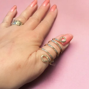 14K Gold Fill Thumb Splint, Gold Spiral Ring, 14K Gold Filled Ring, Coil Ring, Unique Wrap Ring, Thumb Stabilizer, Knitting Aid, Unique Gift