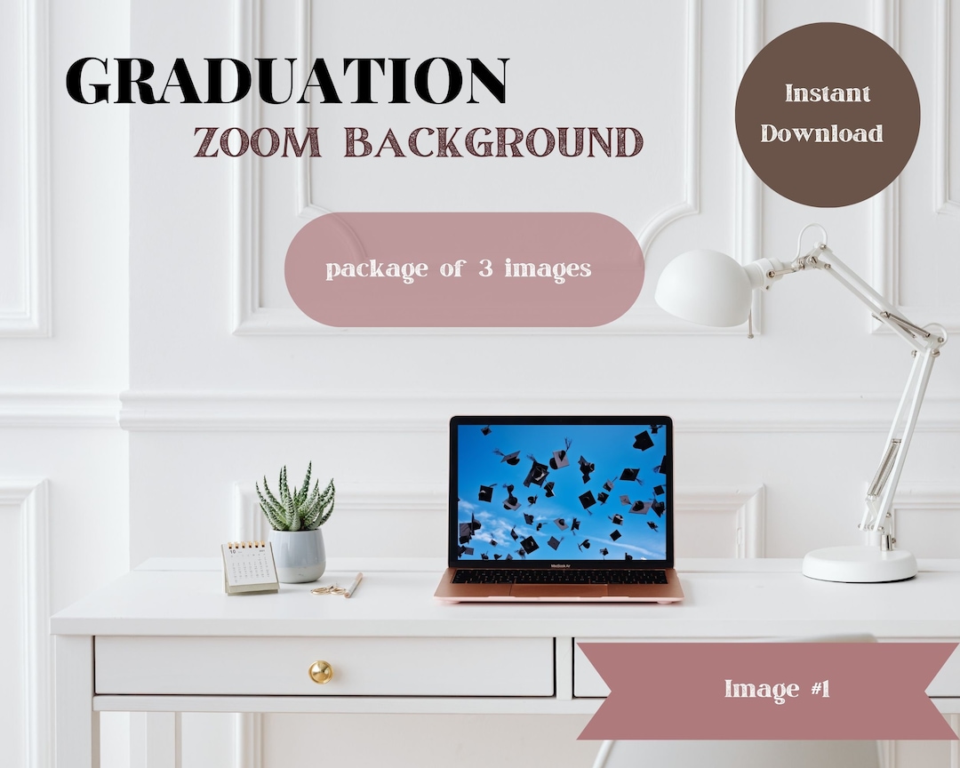 Digital Graduation Zoom Background, Zoom, Skype, Google Meet, Graduation Caps Etsy