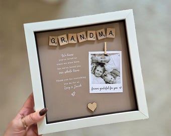 Personalised Grandma frame. Personalised Nanny message. Grandma christmas gift.