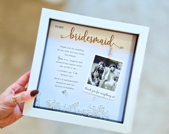 Bridesmaid Gift, Present For Bridesmaid, Maid of Honour Gift, Gift For Bridesmaids, Flower Girl Gift, Scrabble  Bridesmaid, Bridesmaid Frame