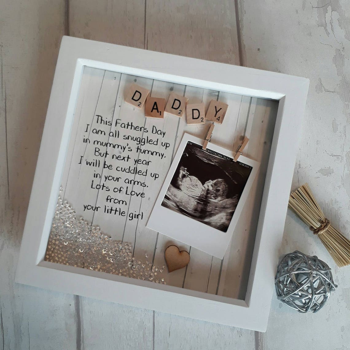 Daddy to Be Frame 1st Fathers Day Gift Scan Picture Frame Etsy UK