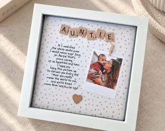 Personalized Auntie Photo Frame: Custom Aunt Gift