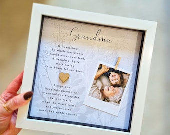 Grandma Mothers day gift. Grandmother box frame. Nanna personalised frame. Personalised Granny Gifts. Scrabble picture frame Gran.