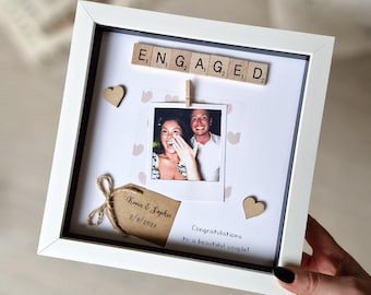 Personalized Engagement Photo Frame: Custom Couple Gift