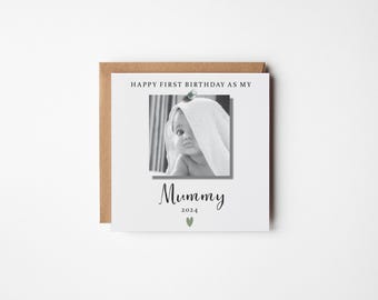 First Birthday Card for Mummy: Custom Photo Keepsake