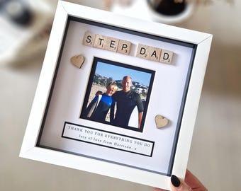 Personalized Stepdad Photo Frame Gift: Step-Son Keepsake