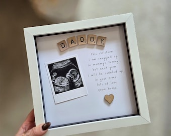 Personalised Daddy to Be Scan Photo Frame, New Dad Gift, Gift from Bump, Fathers Day Gift for Dad