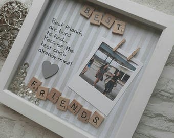 Best Friend Gift | Present For Best Friend | Best Friend Frame | Gift For Bestie | Personalised Best Friend | Best Friend Scrabble Frame