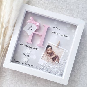 Baby Girl Gift, Baby Boy Frame, New Baby Gift, Gift for Newborn , 1st Birthday, Personalised Name Print, Girls Nursery Print, New arrival