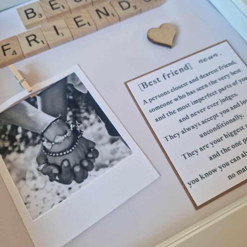 Best Friend Scrabble Frame Birthday Gifts Betsie Photo Box Frame