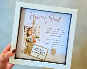 Personalized Flower Girl Picture Frame: Wedding Day Gift