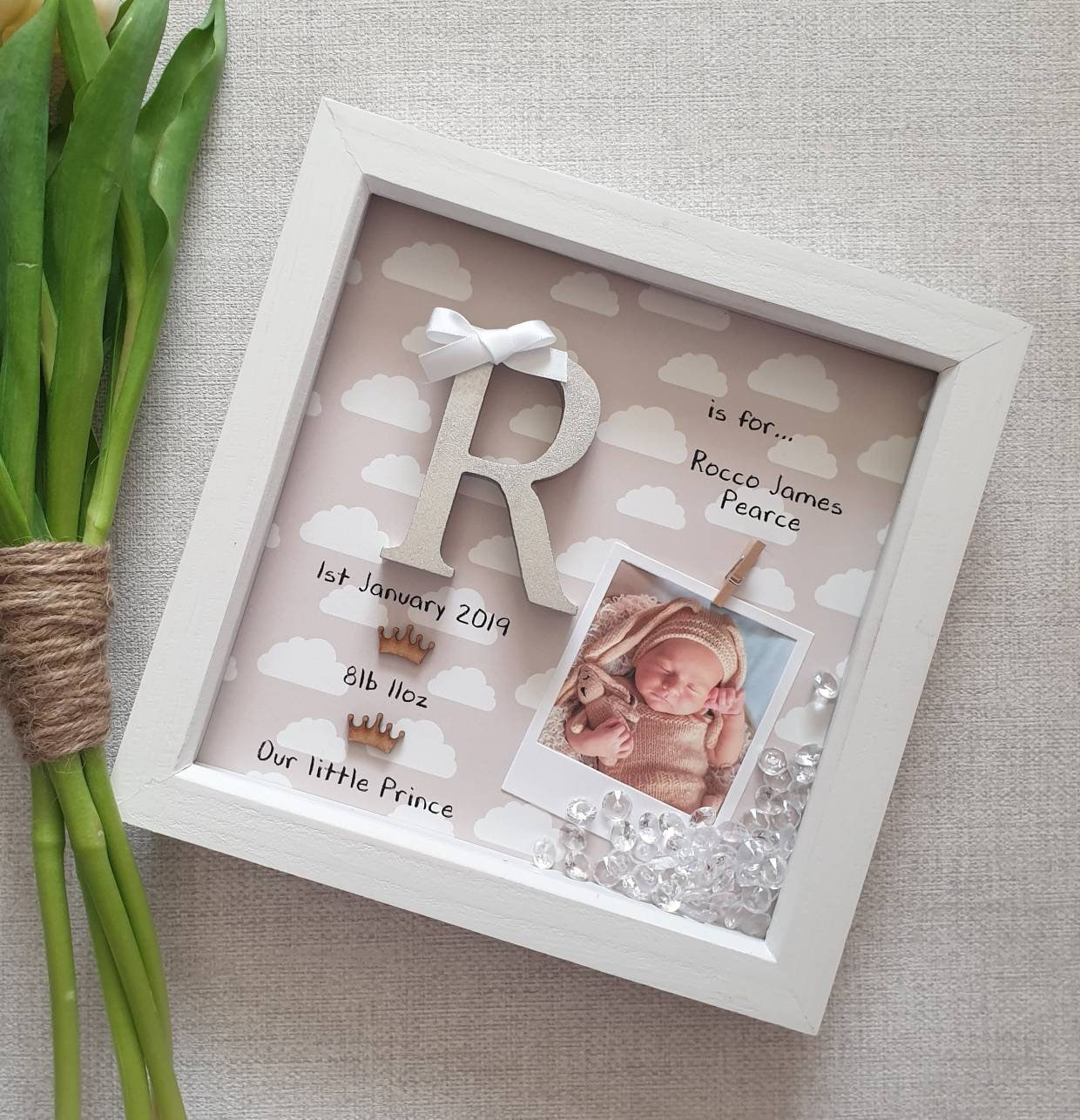 Baby Shower Picture Frame Gifts For New Twins Baby Boy Gift, New