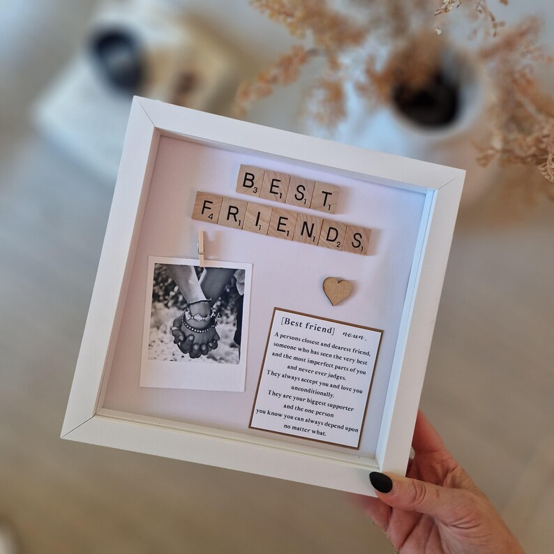 Best Friend Scrabble Frame Birthday Gifts Betsie Photo Box Frame