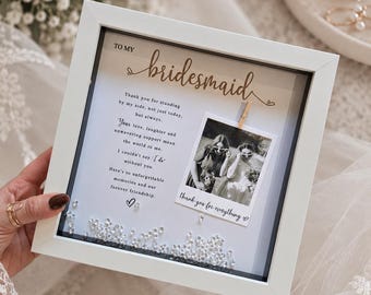 Bridesmaid Gift, Present For Bridesmaid, Maid of Honour Gift, Gift For Bridesmaids, Flower Girl Gift, Scrabble  Bridesmaid, Bridesmaid Frame