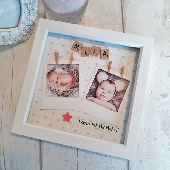 First Birthday Frame Personalised 1st Birthday Etsy