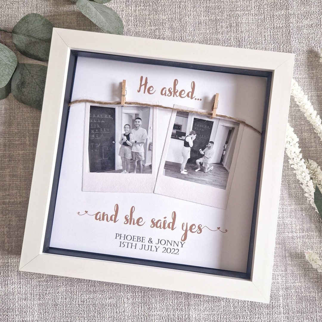 Personalised Engagement Photo Frame Gifts Etsy UK