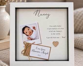 Personalized Nanny Photo Frame: Grandma Gift (9x9)