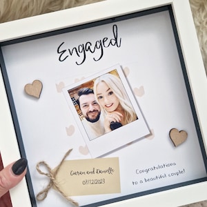 Personalised Engagement Gift, Present For Engagement, He Asked She Said Yes, Gift For Couple, Engagement Frame, Congratulations Engagement.