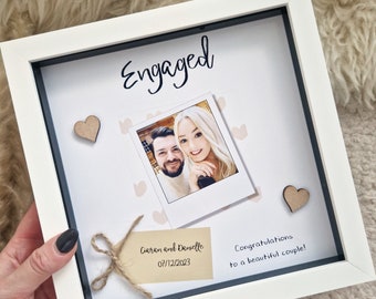 Personalized Engagement Frame: Photo Gift for Couple