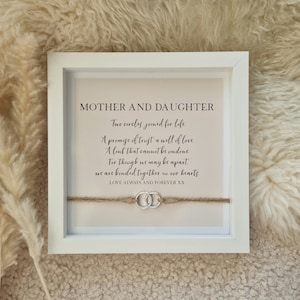 Personalised Mum Frame, Mother meaning frame, Mother and Daughter verse frame personalised, Mother Daughter Unbreakable Bond